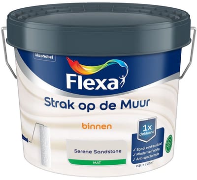 Flexa - Strak Op De Muur Binnen Mat - Serene Sandstone - Mengverf - 2,5 L