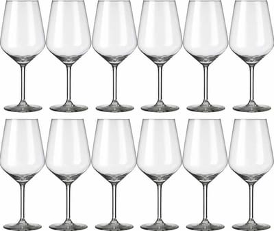 Royal Leerdam Luxe wijnglazen voor wijn - Carre - 12x stuks - 530 ml - Rode en witte wijnglas