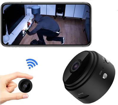ECTEATOY® Mini Beveiligingscamera 1080P - WiFi Indoor & Outdoor - Nachtzicht en App Bediening - Geschikt voor Baby en Huisdier