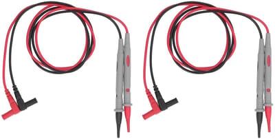 Multimeter Testkabels - Meetkabels Banana Plug - Elektrische Metingen - Gouden Naald Probe - 108 cm - Zwart en Rood