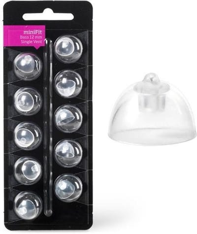 Oticon miniFit Bass tip 12mm enkele venting