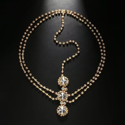 Chaîne de Front Multicouche de Luxe Léger, Chaîne de Cheveux Pendentif Goutte d'Eau Tendance, Accessoire de Cheveux Élégant pour Femmes, Accessoire de Tête Polyvalent black