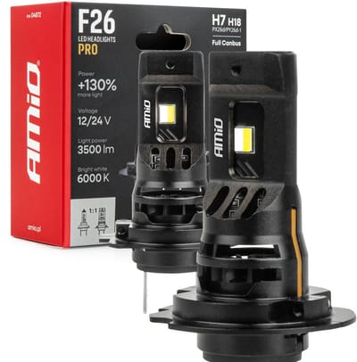 AMiO LumiTec F26 Night Breakers H7 H18 +130% PRO LIMITED LED Koplampen - 68W 12V 24V FULL CANBUS Dimlicht Grootlicht