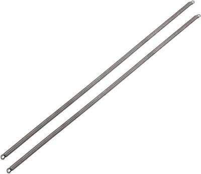 Verlengveer met dubbele haak - 1mm draaddiameter en 6mm buitendiameter - 300mm lengte - 2 stuks
