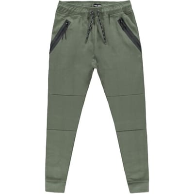 Cars groene heren broek   Relaxed Fit   Ritszakken   Elastische boord   Regular waist Groen S