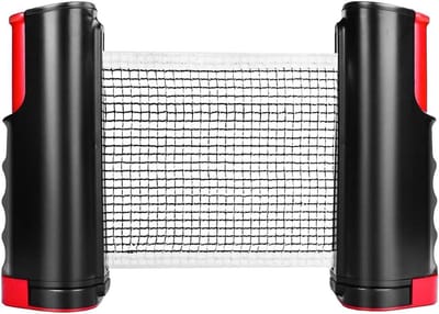 Allecto - Intrekbaar Pingpongnet - Draagbaar Tafeltennisnet - Zwart - Tafelsport Accessoire - Geschikt voor Tafeltennistafels - Pingpong - Zwart - Inklapbaar net - Tafeltennisaccessoire
