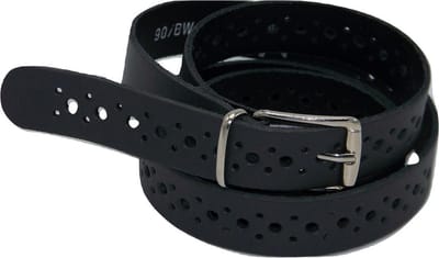 100% leer- 2 cm breed - Damesriem met gaatjes - Grijs - taillemaat 100 cm.