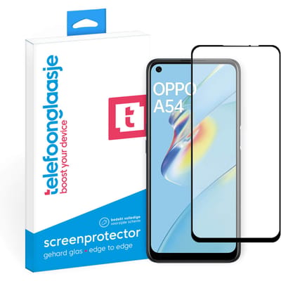 OPPO A54 4G screenprotector gehard glas Edge to Edge
