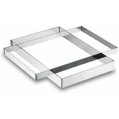 Rechthoekige roestvrijstalen plaat Lacor 18/10 - 30x40x3 cm