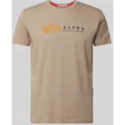 T-shirt met labelprint