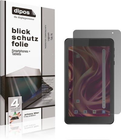 dipos – Matte Privacy Screenprotector geschikt voor Logicom Tab 76 | Anti-Spy Beschermfolie