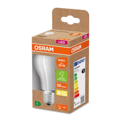 OSRAM HOMELIGHTING 4099854009594 LED-lamp Energielabel A (A - G) E27 Peer 4 W = 60 W Warmwit (Ø x h) 60 mm x 60 mm 1 stuk(s)