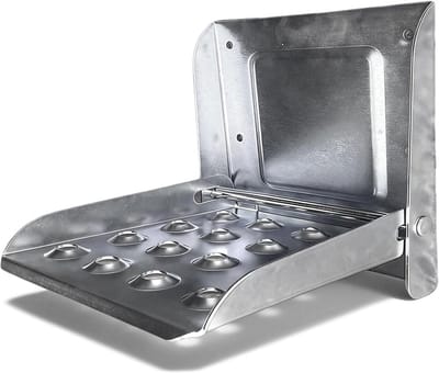 Vouwbare Stapladder voor Aanhangwagen: 195 x 170 mm, Galvanized Staal, Opvouwbare Klimhulp voor Caravan, Camper en Voertuigen