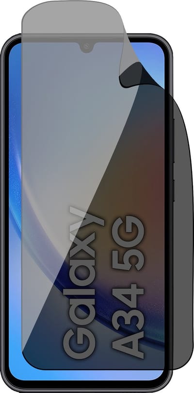 Privacy Screenprotector geschikt voor Samsung Galaxy A34 - 1x FlexGuard Screen Protector