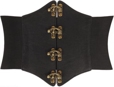 Elastische Corsetriem voor Dames, Vintage Lacing Riem voor Jurken, Perfect voor Halloween en Feestjes, Zwart, One Size, Taille Accentuerend Accessoire