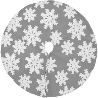 Kerstboomrok Leuke Sneeuwvlokpatronen Hergebruikt Mooi Praktisch Kerstboomversieringen white