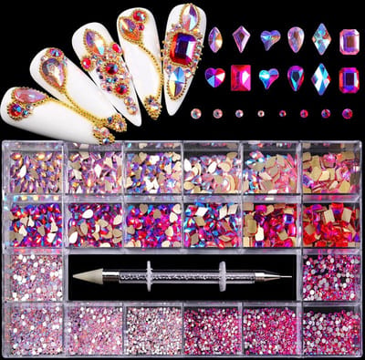 Rhinestones-3100 stuks-#10 Nagelsteentjes-Decoratie-Acrylnagels-Gelnagels-Nagels-Nagelstyliste-Nagelstudio-Vormen nagelsteentjes
