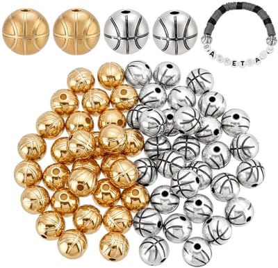 Dailygoods - 60 Stuks Basketbal Kralen voor Doe-Het-Zelf Ambachten
