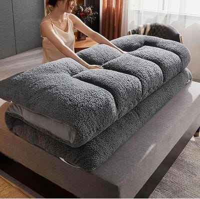 Oprolbare Matras - Japanse Futon - Gastvrij Ontvangen - Extra Dik - 150 x 200 cm - Zwart