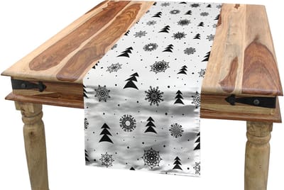 New Bed Noords Kerstvakantie met pijnbomen Accent Rechthoekige Tafelrunner, 40cm x 180cm