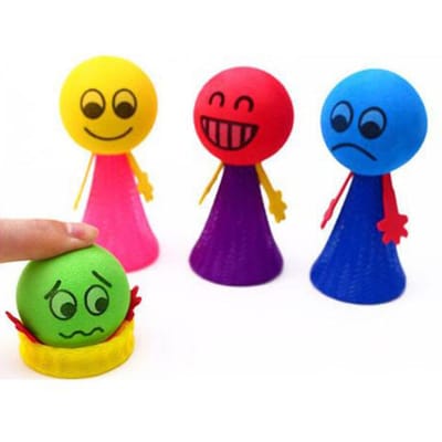 10Pcs Poupée en Plastique pour Enfants Jouet Amusant Jouets pour Enfants Multicolore Aléatoire Cadeau Créatif pour Enfants Bébé Elfe Sautillant Fête d'Anniversaire Homme Volant red