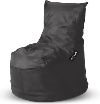 Zitzak 'Dolce' Black (Zwart) | Volwassenen | Indoor & Outdoor | Waterbestendig | Dubbel gestikt | Gevuld met Flexipearl® | Sit&Joy®