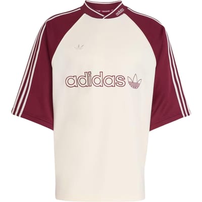 Adidas Originals Gestreept Logo Oversized T-shirt met Korte Mouwen Heren Tops Off-White JV7600 XL white