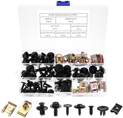 Complete Set van 72 Stuks Bevestigingsschroeven voor Auto-onderdelen, U-vormige Clips, Vervangingsmateriaal voor Carrosserie en Reparatie van Voertuigen