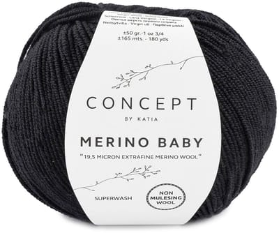 Katia Concept Merino Baby - 02 zwart - Wol Garen