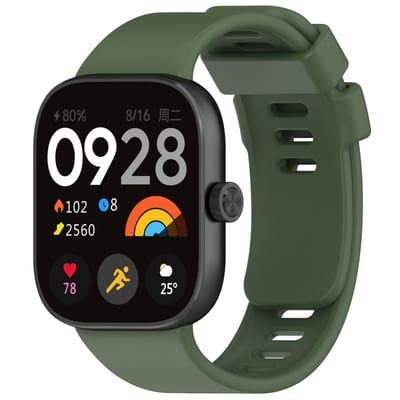 Strap-it Smartwatch bandje - Siliconen bandje met druksluiting geschikt voor Redmi Watch 4 / Redmi Watch 5 / Redmi Watch 6 / Xiaomi Smart Band 8 Pro / Xiaomi Smart Band 9 Pro / Xiaomi Smart Band 10 Pro (groen)
