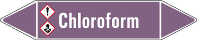 Chloroform leidingmarkering op vel - basen 126 x 26 mm - 5 per vel