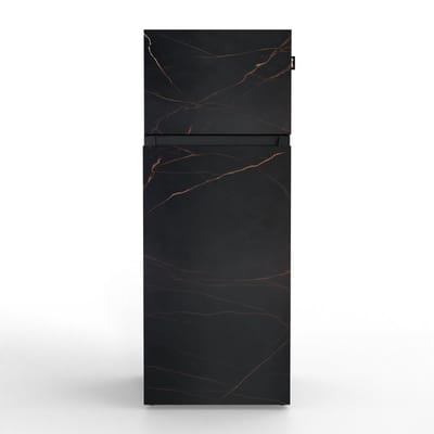 NUNKI MEDIUM-ALAU / Dubbel-Deurs Koelkast, E Klasse, 206l, Donkere Marmerlook Laurent, Satin (ALL sides)