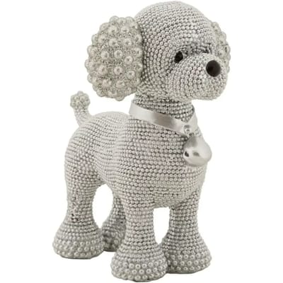 Decoratief hondenbeeldje van een poedel in resin Mauro Ferretti Sparky