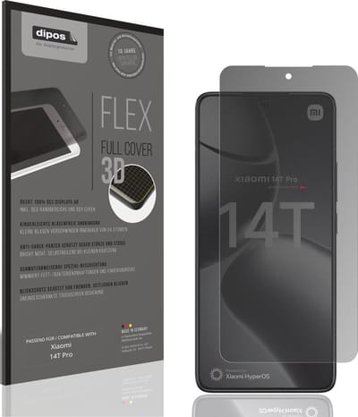 dipos FLEX – Matte Privacy Screenprotector geschikt voor Xiaomi 14T Pro | Volledige Schermbescherming | Case-Friendly