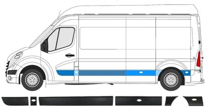 Sierlijsten set voor Renault Master 2010- / Links