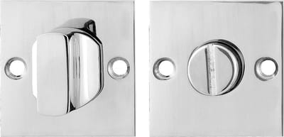 Toiletgarnituur - RVS gepolijst - RVS - GPF - Binnendeur - GPF0910.48 50x50x2mm stift 8mm RVS gepolijst grote knop