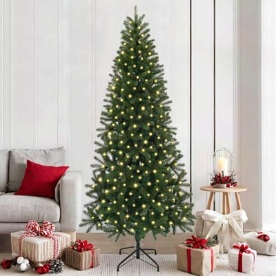 vidaXL - Kunstkerstboom - Groen - 210 - cm - PE - en - PVC