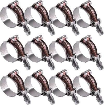 12 Stuks RVS T-Bolt Slangklemmen 38-43mm voor Turbo Inlaat en Intercooler Slangen