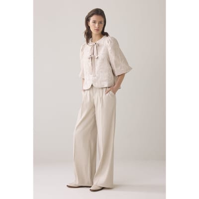 Summum Woman Blouse Jacquard Pebble Beige Maat: 40 | Lichte Jassen Outlet | Dames | Beige