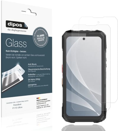 dipos – 2x Matte Pantserfolie geschikt voor Fossibot F115 Ultra | 9H Screenprotector