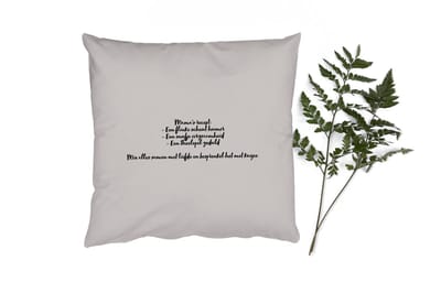 Sierkussens - Kussentjes Woonkamer - 50x50 cm - Mama's recept - Taupe - Quote