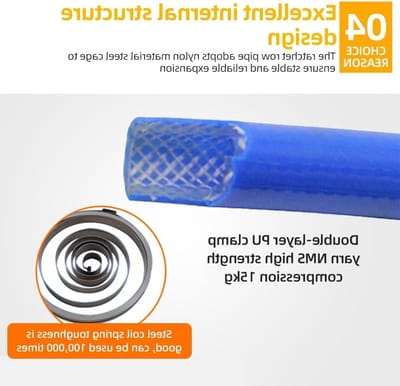 Muurbevestigde Retractable Tuinslanghaspel met 6 Functies, Spraykop en 180 Graden Draaibare Houder (20 Meter) voor Gemakkelijk Tuinonderhoud