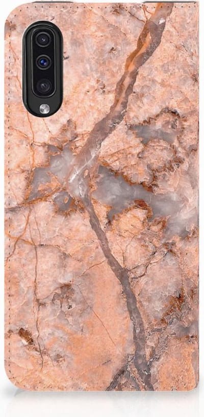 Samsung Galaxy A50 Standcase Marmer Oranje