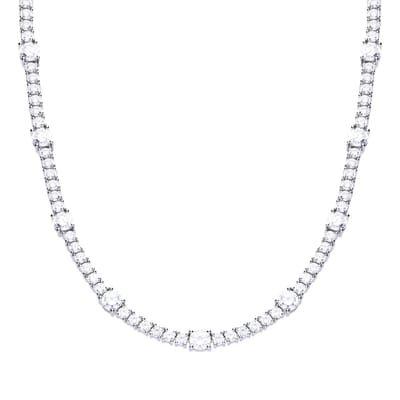 Diamonfire - Zilveren tenniscollier 45 cm - Bridal - Zirkonia - Eternity