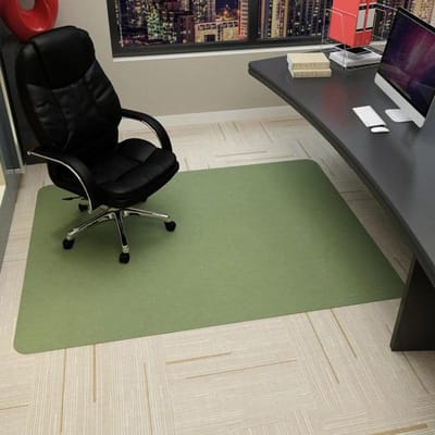 Kantoorstoelmat op wieltjes Computerstoelmat Kleuren Slaapkamer Woonkamer Kantoor Draaistoel Tapijt Slijtvaste mat 90x120cm groen