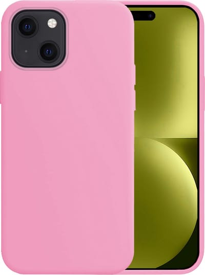 Hoesje - Geschikt voor Apple iPhone 15 - Sterk & Shockproof - Hoes Cover - Siliconen Case - Telefoonhoesjes - Lichtroze