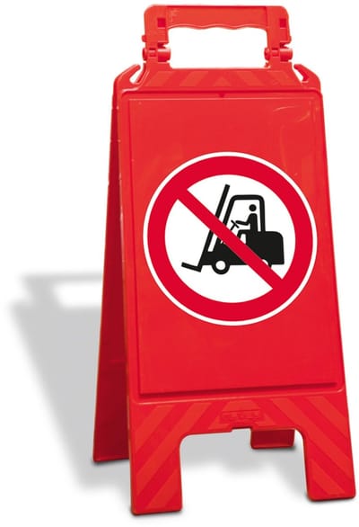 A-bord verboden voor heftrucks, inklapbaar, P006