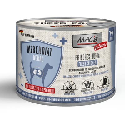 Voordeelpakket 24x200g MAC's Dog Vetcare Nierdieet Kip Natvoer voor honden