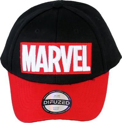 Marvel - Red Brick Logo pet met gebogen klep zwart/rood