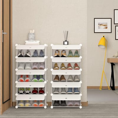 Schoenenrek, 10 niveaus, schoenenrek, kunststof schoenenrek, organizer voor hal, slaapkamer, entree , WZL02-FY-XG220531002